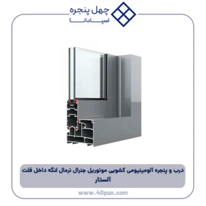 درب و پنجره آلومینیومی کشویی مونوریل جنرال نرمال لنگه داخل فلت (Flat) آلستار