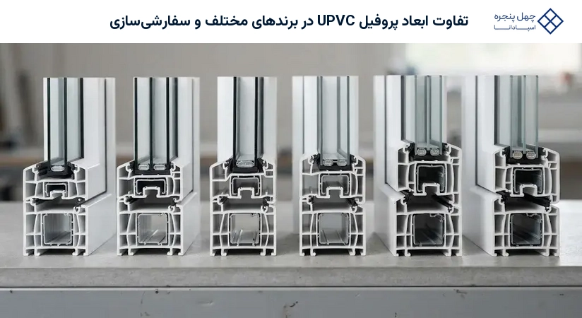 تفاوت ابعاد پروفیل UPVC در برندهای مختلف و سفارشیسازی