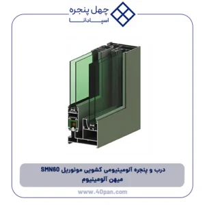 درب و پنجره آلومینیومی کشویی مونوریل SMN60 میهن آلومینیوم